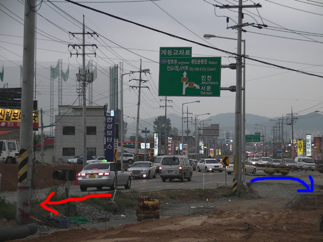 입장교차로(천안방면) 이미지