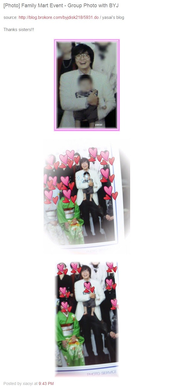 Family Mart Event, Group Photo with BYJ