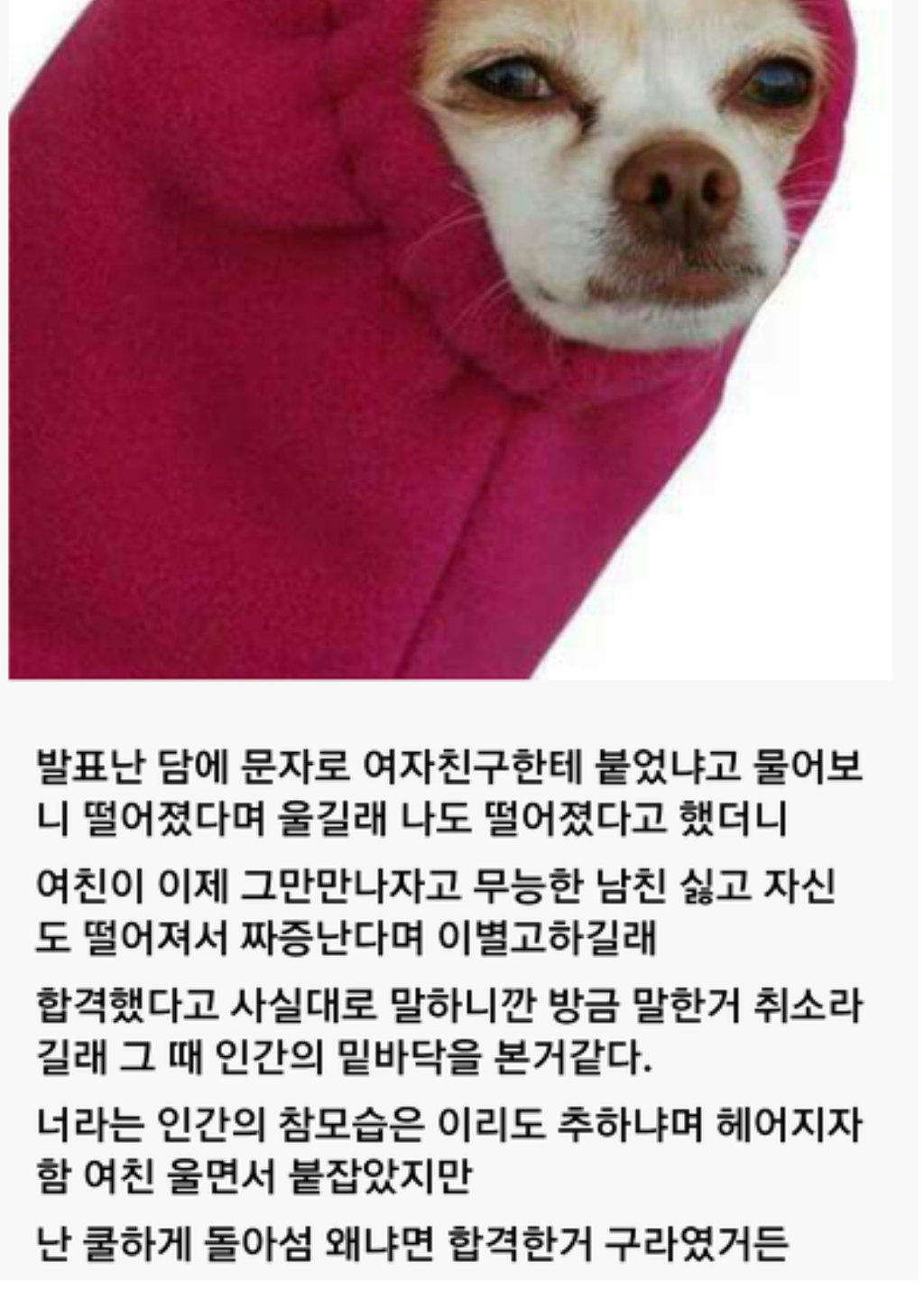 여친과 함께 공무원시험을 준비하다가 나만 붙고 여친은 떨어졌다 | 인스티즈