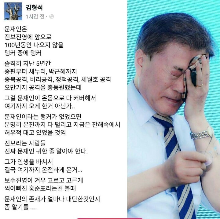 김형석 "문재인은 탱커 중에 탱커" | 인스티즈
