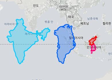 짱커보이는 그린란드 실제크기를 알아보자.araboja | 인스티즈