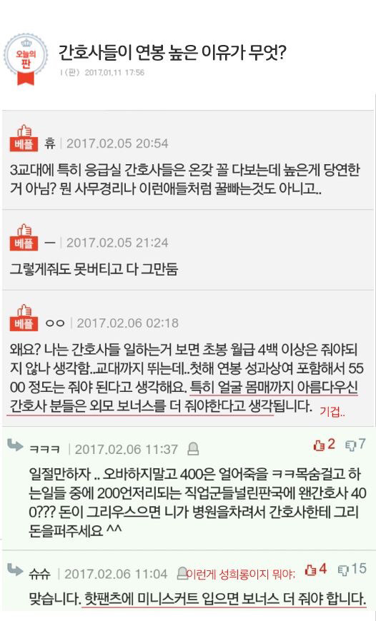 간호사들의 연봉 높은 이유가 무엇? (판 + 만화) | 인스티즈