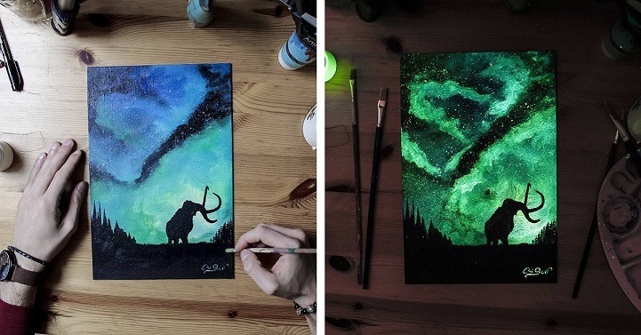 캄캄한 곳에서 보는 그림 | 인스티즈