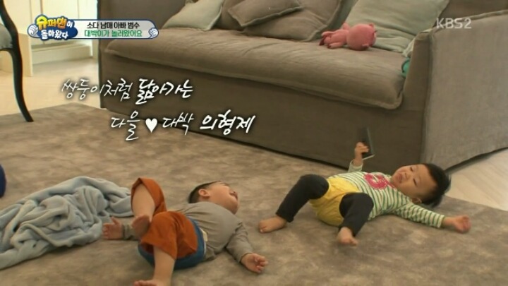 [슈돌] 엉아팬티를 입은 대박이와 다을이 | 인스티즈