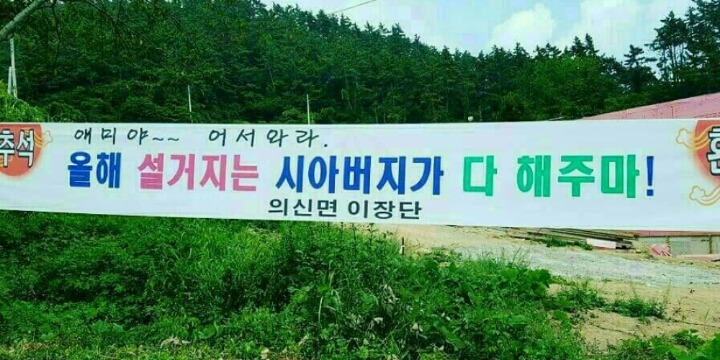 미방) 전남 어느 마을에 걸린 추석 플래카드.jpg | 인스티즈