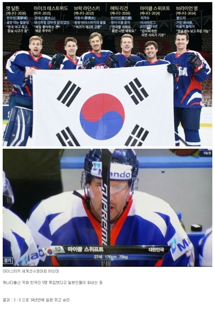34년만에 일본 꺾은 공포의 한국 아이스하키 대표팀.jpg | 인스티즈