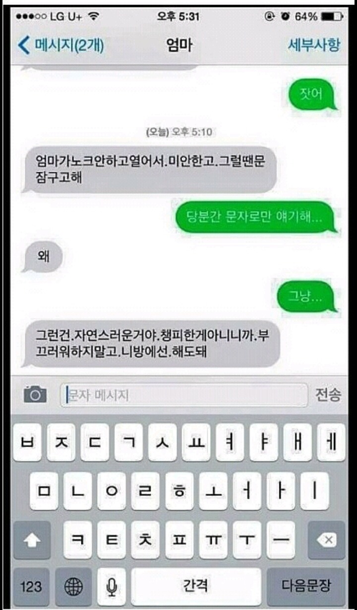 흔한 모자지간의 문자 | 인스티즈