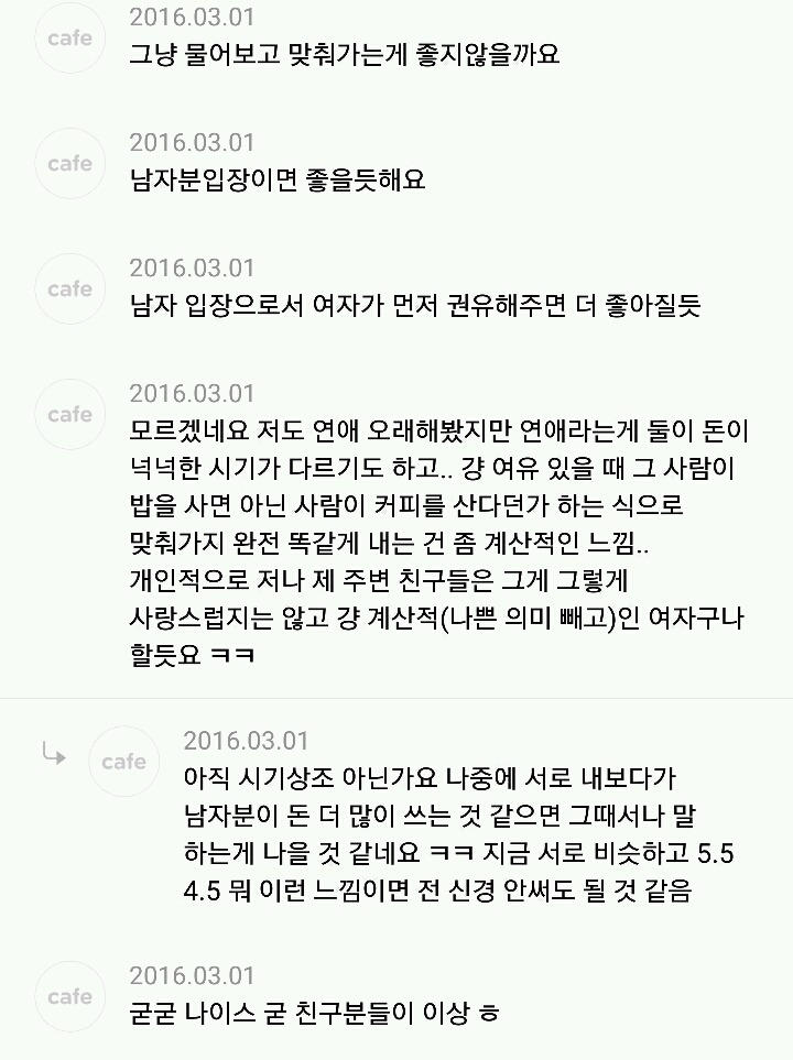 남초 사이트의 흔한 데이트 비용 고민 | 인스티즈
