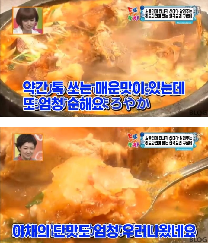 레드와인에 어울리는 한국 요리를 알려주는 일본 예능 방송 | 인스티즈