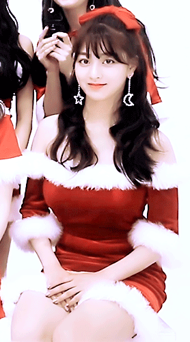 크리스마스 기념 산타걸 지효.gif | 인스티즈