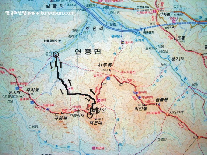 11월 산행 알림 (희양산 998m) - ‥― 정기산행 공지/신청 - 용인 산악회 11월 산행 알림 (희양산 998m)